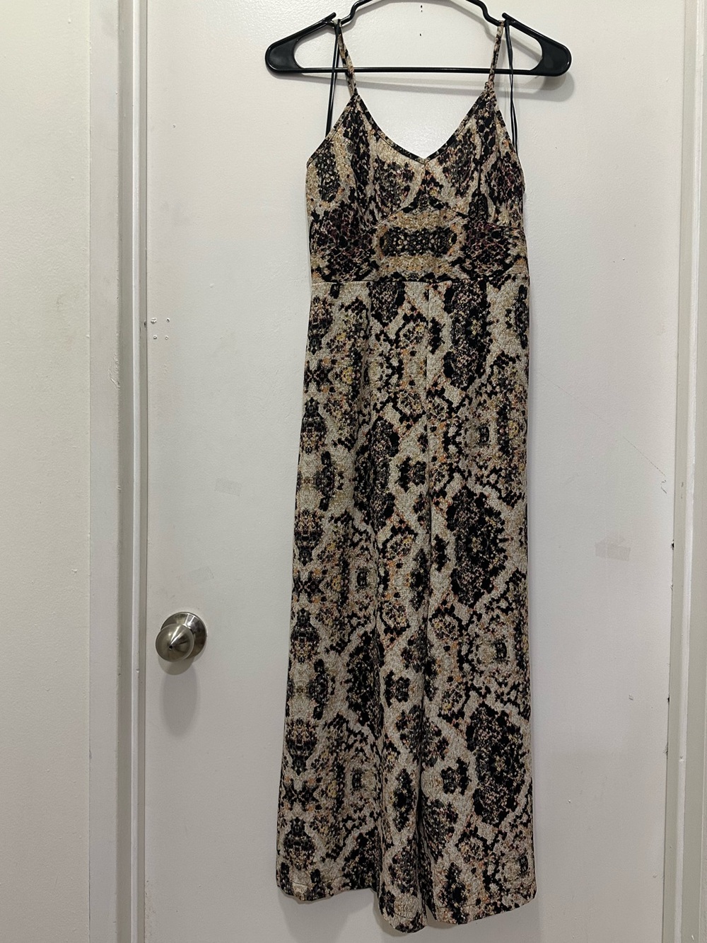 Angie Snake Print Wide Leg Jumpsuit Sz S